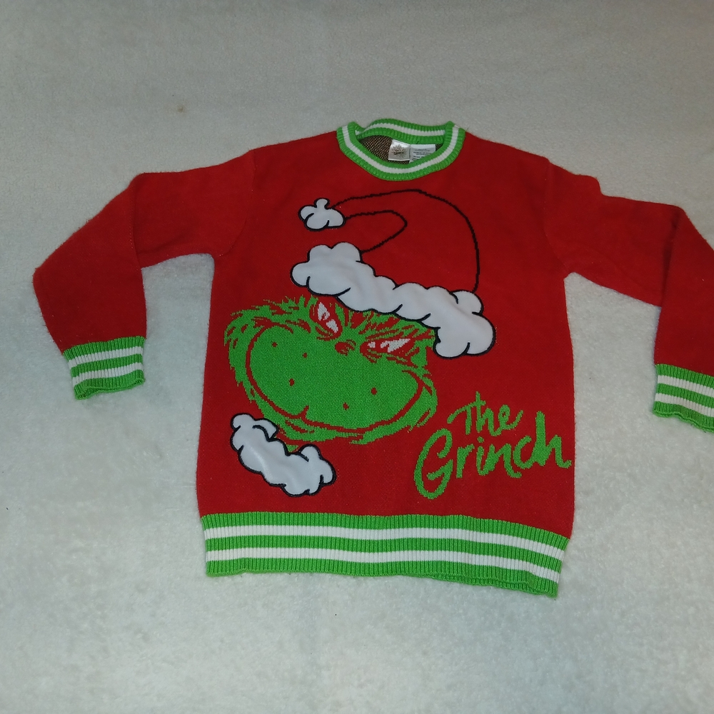 Red Grinch Kids Sweater